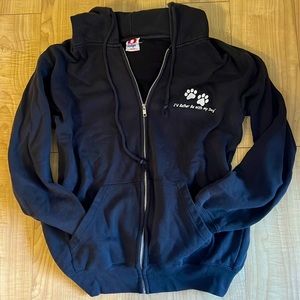 I’d Rather Be With My Dog zip up hoodie